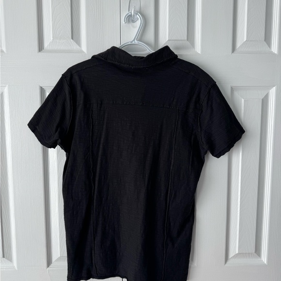 Diesel Black Polo Shirt XL 100% Cotton Raw Hem Casual Luxury - Picture 9 of 9